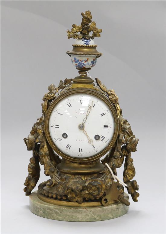 A French ormolu mantel clock